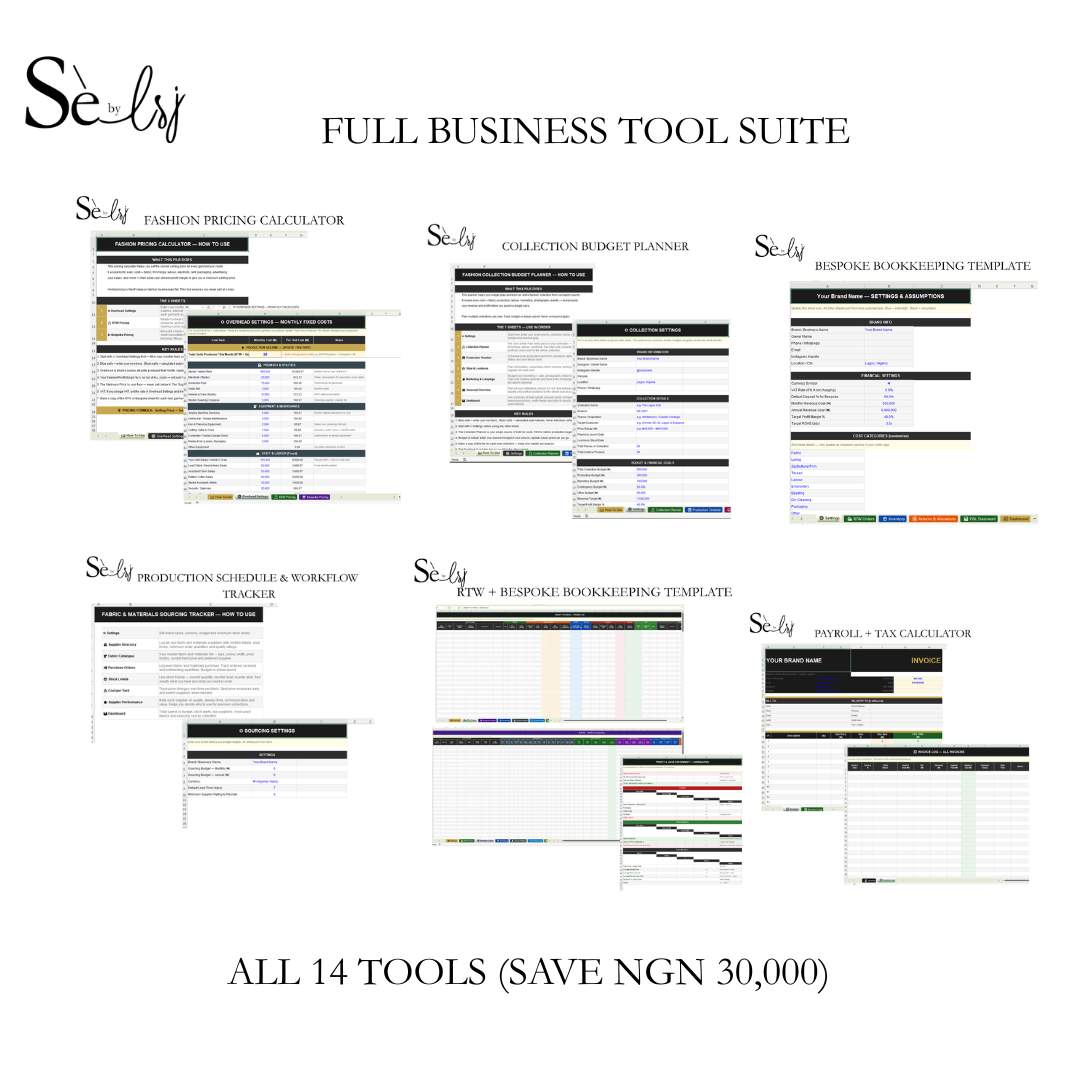 Full Fashion Business Tool Suite