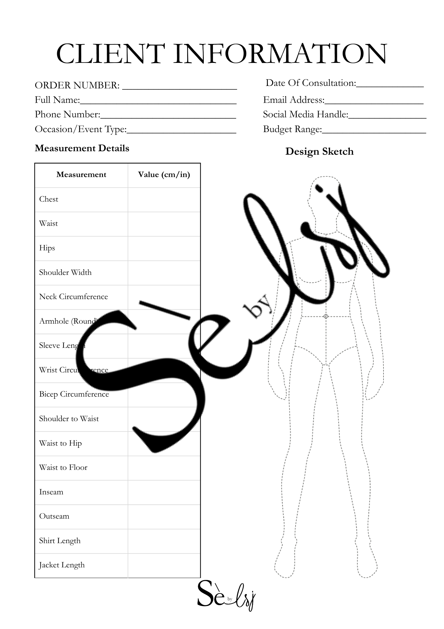 SebyLsj Male Fashion Consultation Book (Digital Copy)