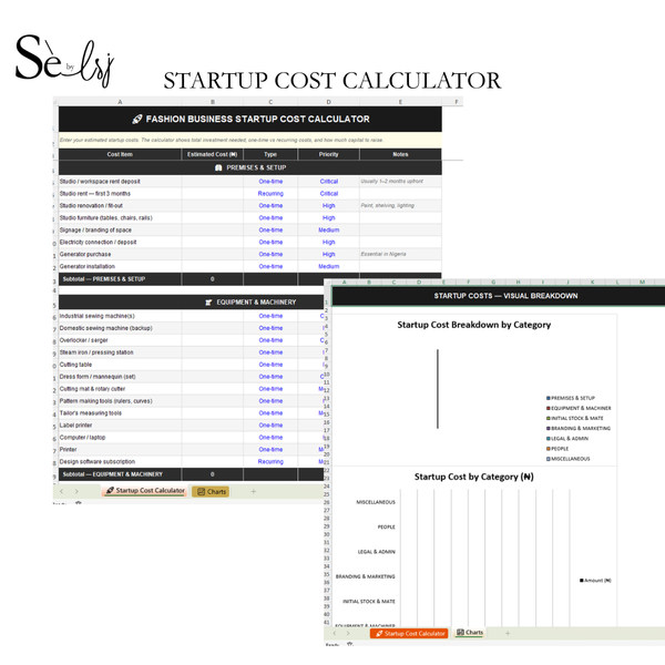 Calculateur de coûts de démarrage