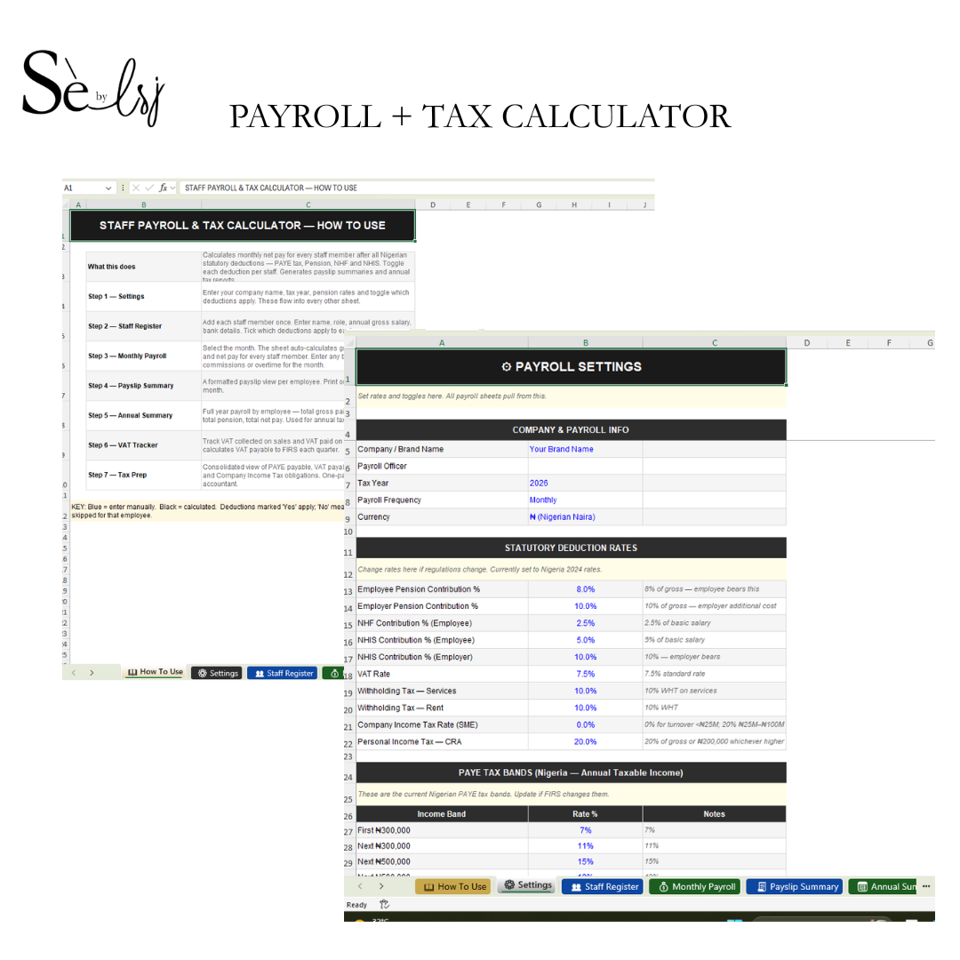 Payroll + Tax Calculator Template